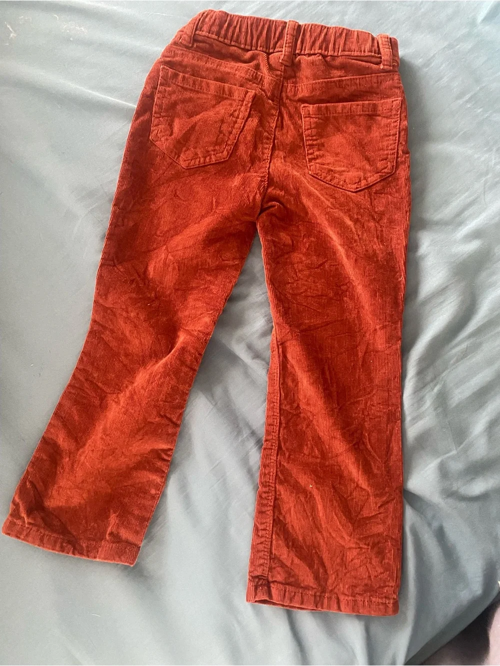 Carter's Rust Orange Corduroy Wide Leg Jeans Size 4/4A